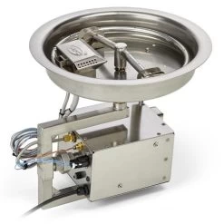 HPC 13" Drop In Stainless Steel Round Fire Pit Insert - 120 VAC - On/Off