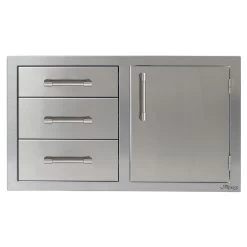 Alfresco Triple Drawer Combo Unit - Single Right Door - AXE-DDC-R