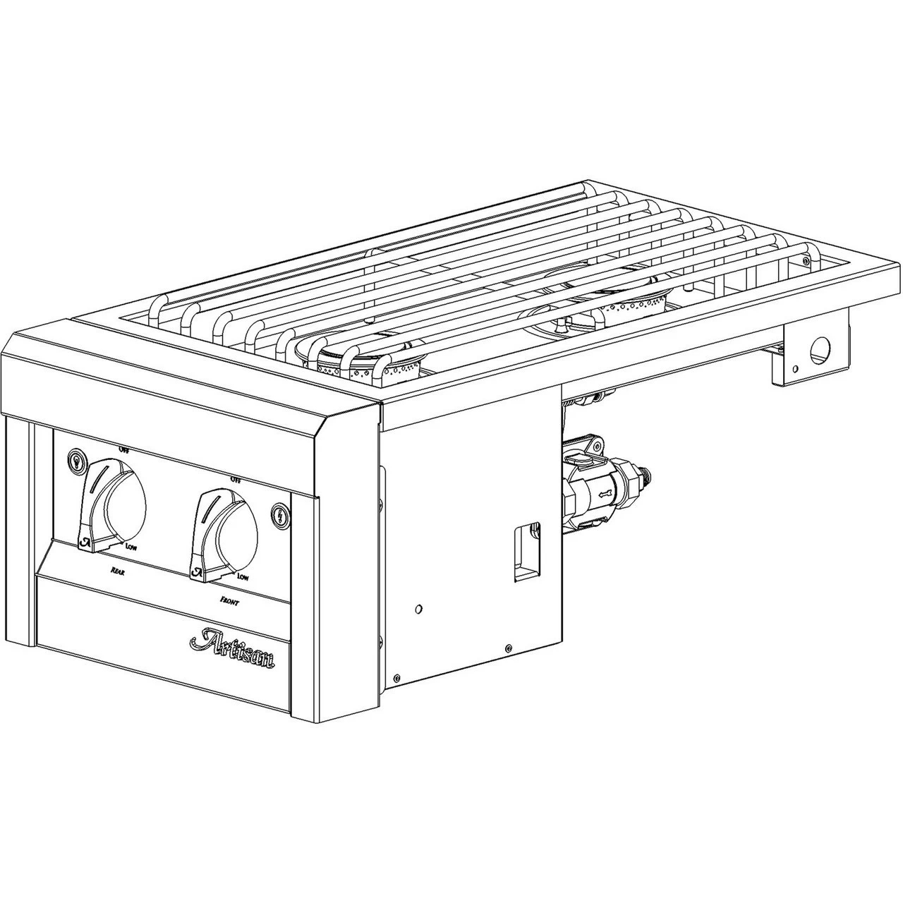 Artisan Built-in Double Side Burner - ARTP-SB2 - Image 3