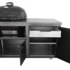 Challenger 54" Ceramic Grill Cart For Primo XL - Silver Vein Top/Black