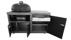 Challenger 54" Ceramic Grill Cart For Primo XL - Silver Vein Top/Black