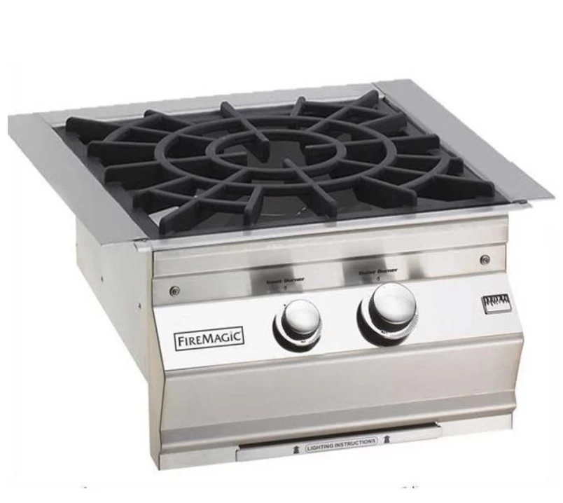 Fire Magic Aurora Built-in Power Burner W Porcelain Cast Iron Grid