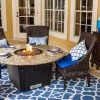 Firetainment Naples 54" Round Firepit Grilling Table
