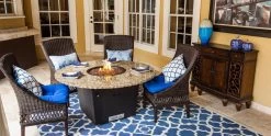 Firetainment Naples 54" Round Firepit Grilling Table
