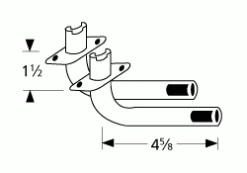 Charbroil, Kenmore Gas Grill L Shaped Venturi Tubes