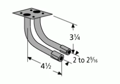 Broil King Black Anodized Steel L-shaped Twin Venturi