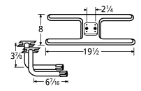 19 1/2" X 8", Charmglow, Thermos Replacement Stainless Burner Venturi Kit
